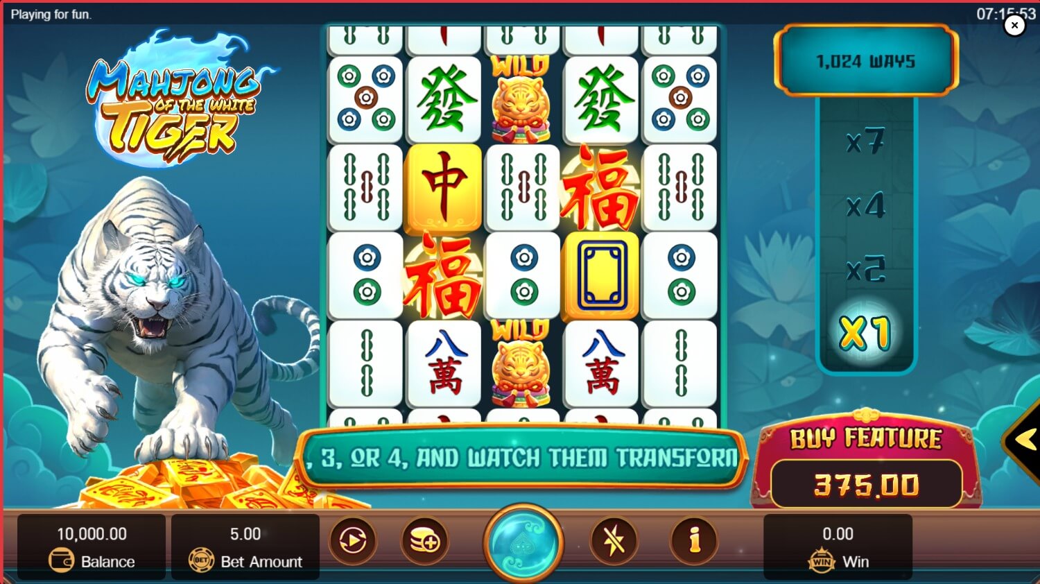 Mahjong of the White Tiger